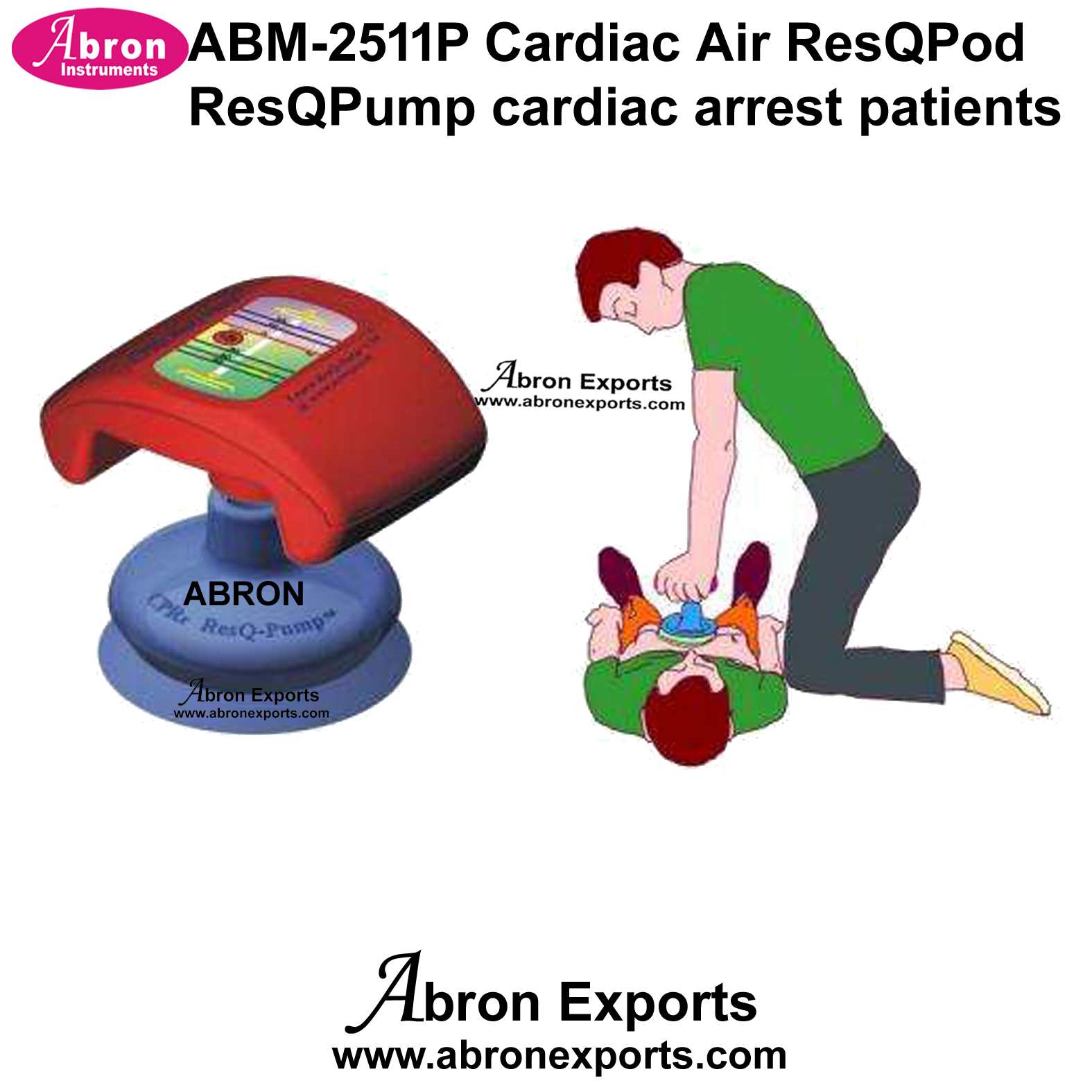 Cardiac Air ResQ Pod ResQ Pump Cardiac Arrest Patients Abron ABM-2511P 